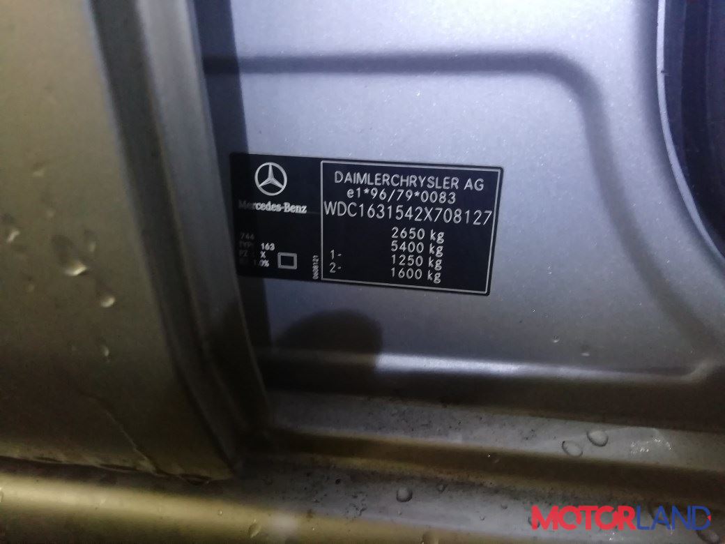 Недавно поступивший автомобиль Mercedes ML W163 1998-2004 - разборочный  номер t9611