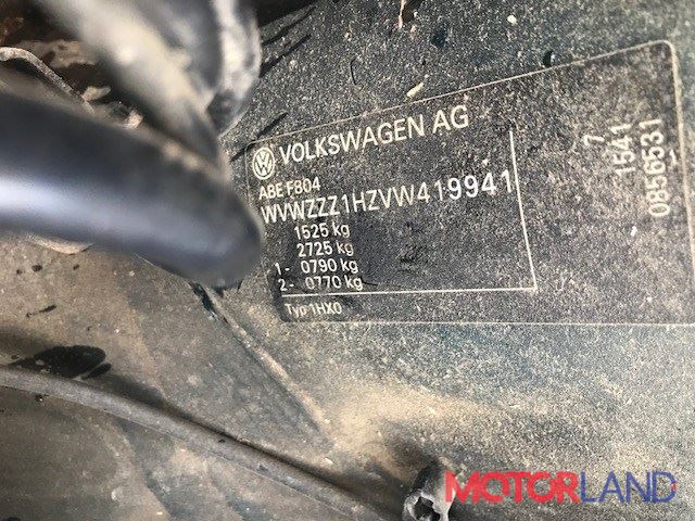Как выглядит маркировка двигателя Недавно поступивший автомобиль Volkswagen Golf 3 1991-1997 - разборочный номер 3