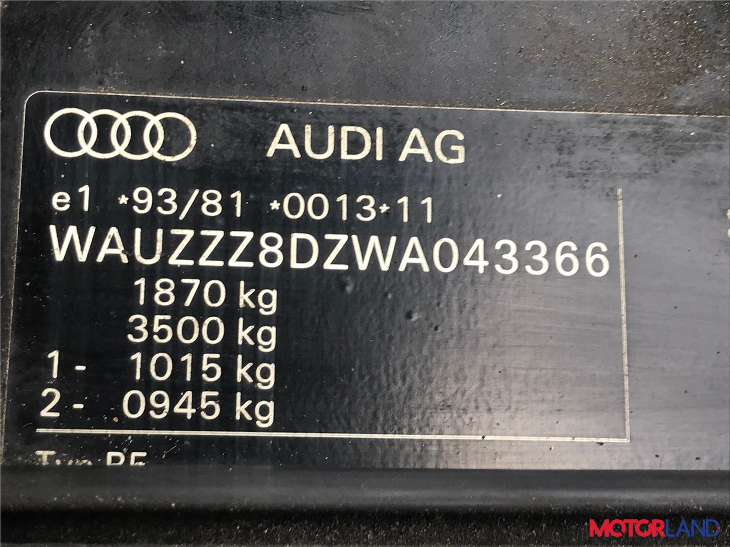 Audi A4 (B5) 1994-2000 - разборочный номер 36595 #5
