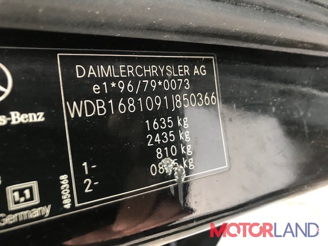 Mercedes A W168 1997-2004 1.7 литра Дизель CDI, разборочный номер 68867 #5